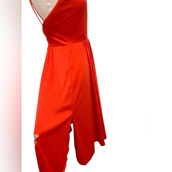 Vntg 70’s era orange dress with beaded details and strappy back - Picture 7 of 10